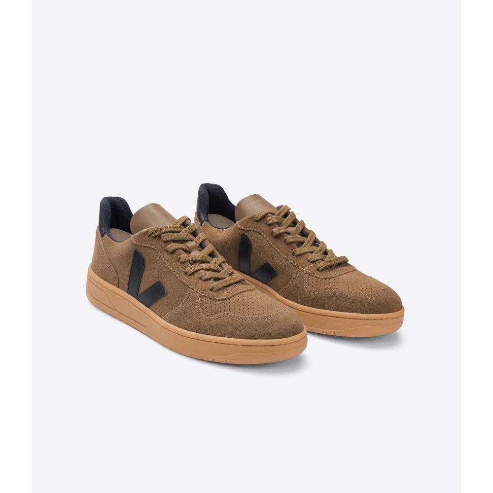 Veja V-10 SUEDE Women's Sneakers Brown | CA 636QMA